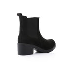 Suede Ankle Chelsea Boot - Black