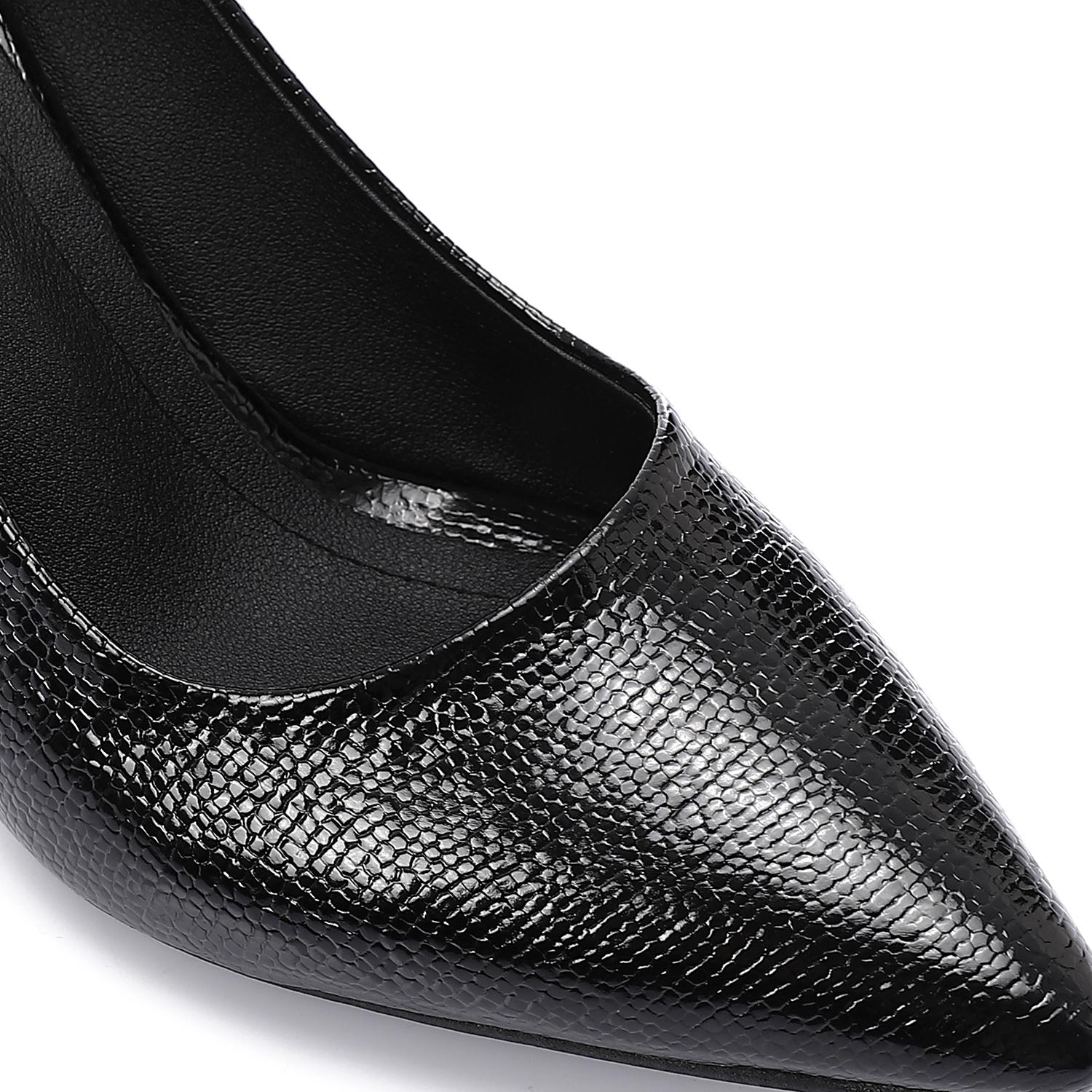 Elegant Silver Women's Heeled Shoes with Pointed Toe and Stylish Block Heel.