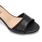 Comfortable women's sandal with a wide heel - High Quality Materials- White.
