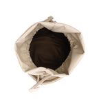 Women's Bucket Bag with Pearl Handle - Beige