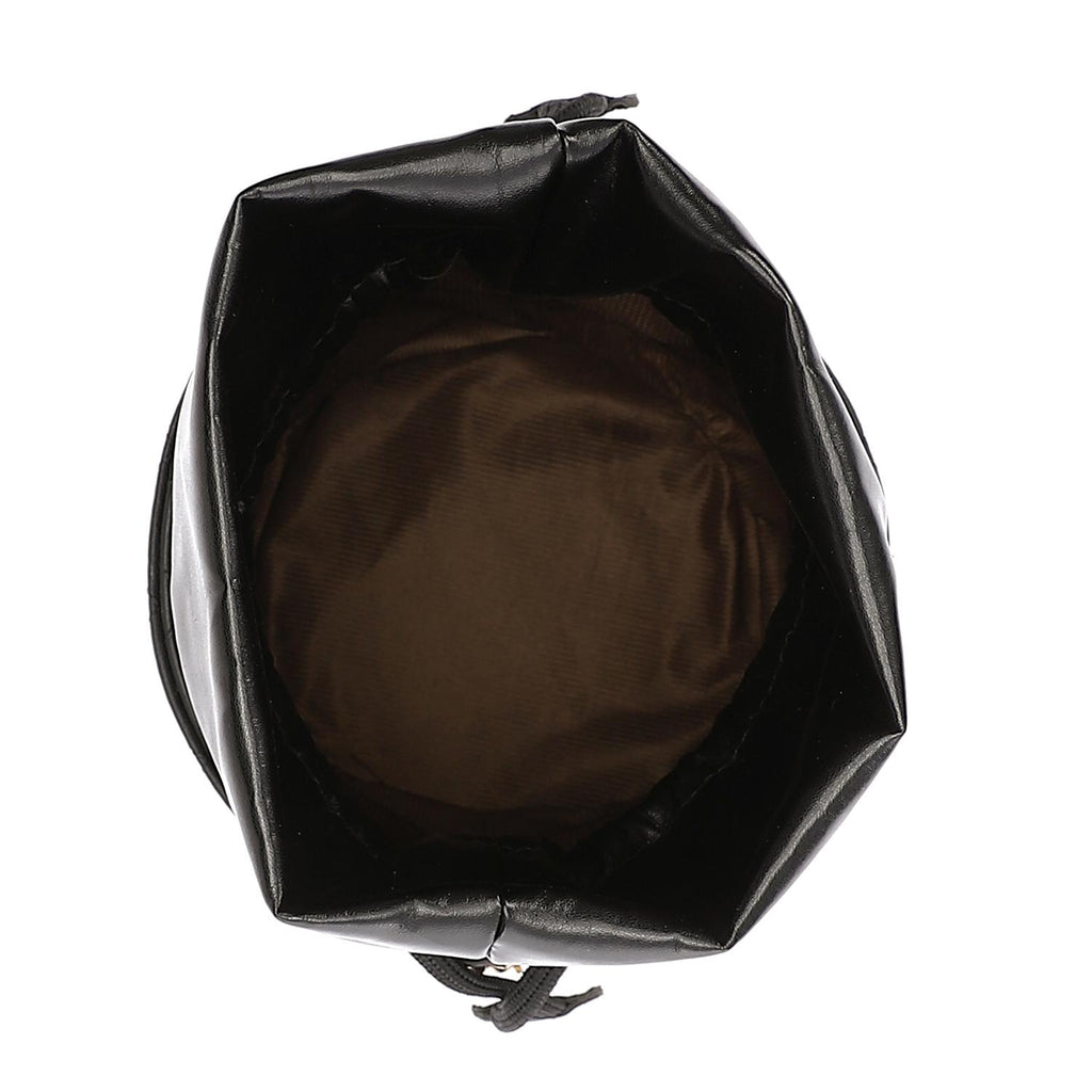 Women's Bucket Bag with Pearl Handle - Black