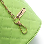 Women's Bucket Bag with Pearl Handle - Turquois