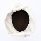 Women's Bucket Bag with Pearl Handle -White