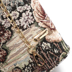 Women's Bucket Bag with Pearl Handle -Beige