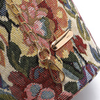 Women's Bucket Bag with Pearl Handle -Beige