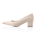 Women's High Heel Mule Sandals – Elegant Pointed Toe, Suede Leather Texture 3CM.