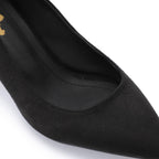 Women's High Heel Mule Sandals – Elegant Pointed Toe, Suede Leather Texture 3CM.