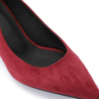 Women's High Heel Mule Sandals – Elegant Pointed Toe, Suede Leather Texture 3CM.