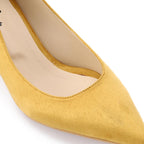 Women's High Heel Mule Sandals – Elegant Pointed Toe, Suede Leather Texture 3CM.