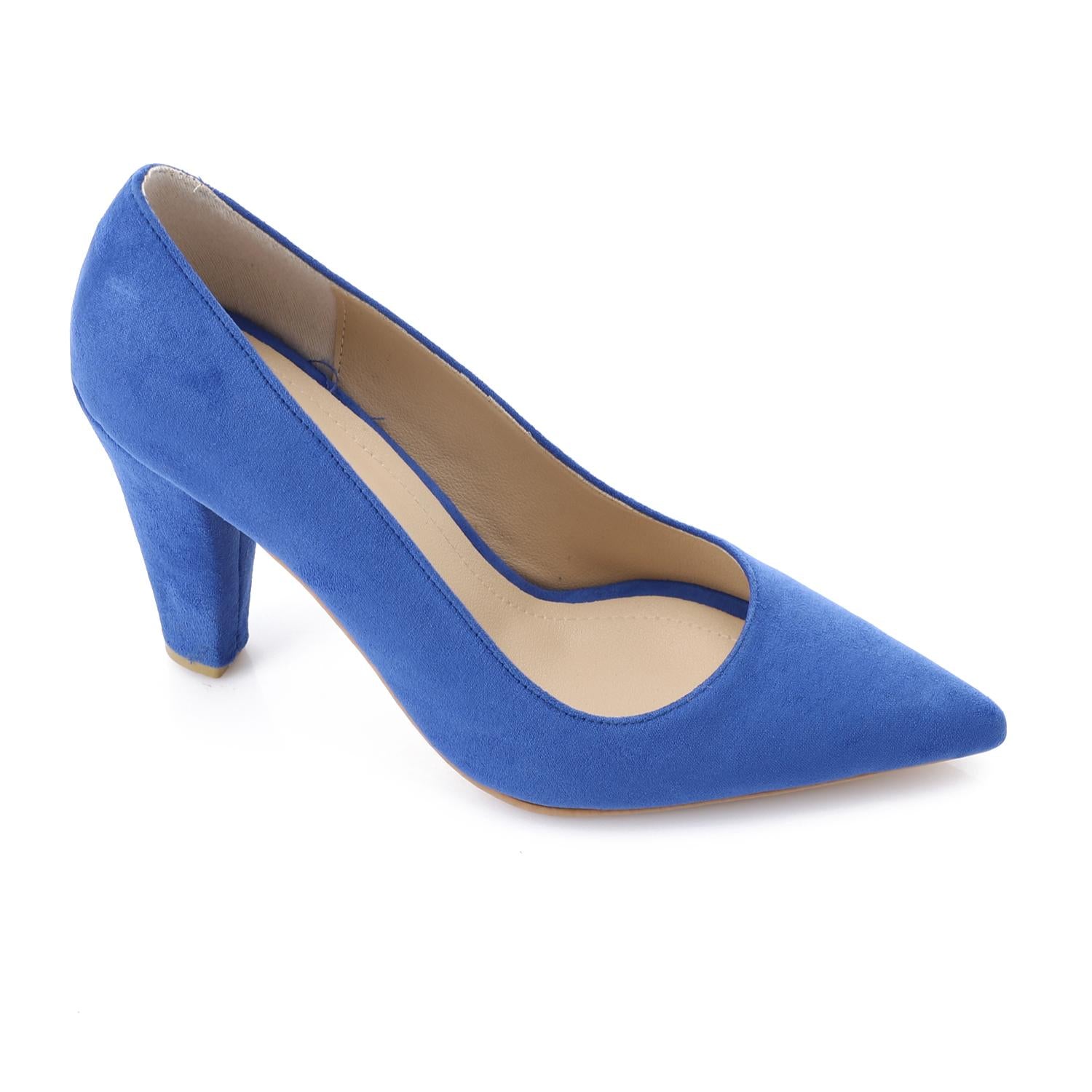 Women's High Heel Mule Sandals – Elegant Pointed Toe, Suede Leather Texture 9CM.