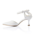 Women's High Heel Mule Sandals – Elegant Pointed Toe, Faux Leather Texture.