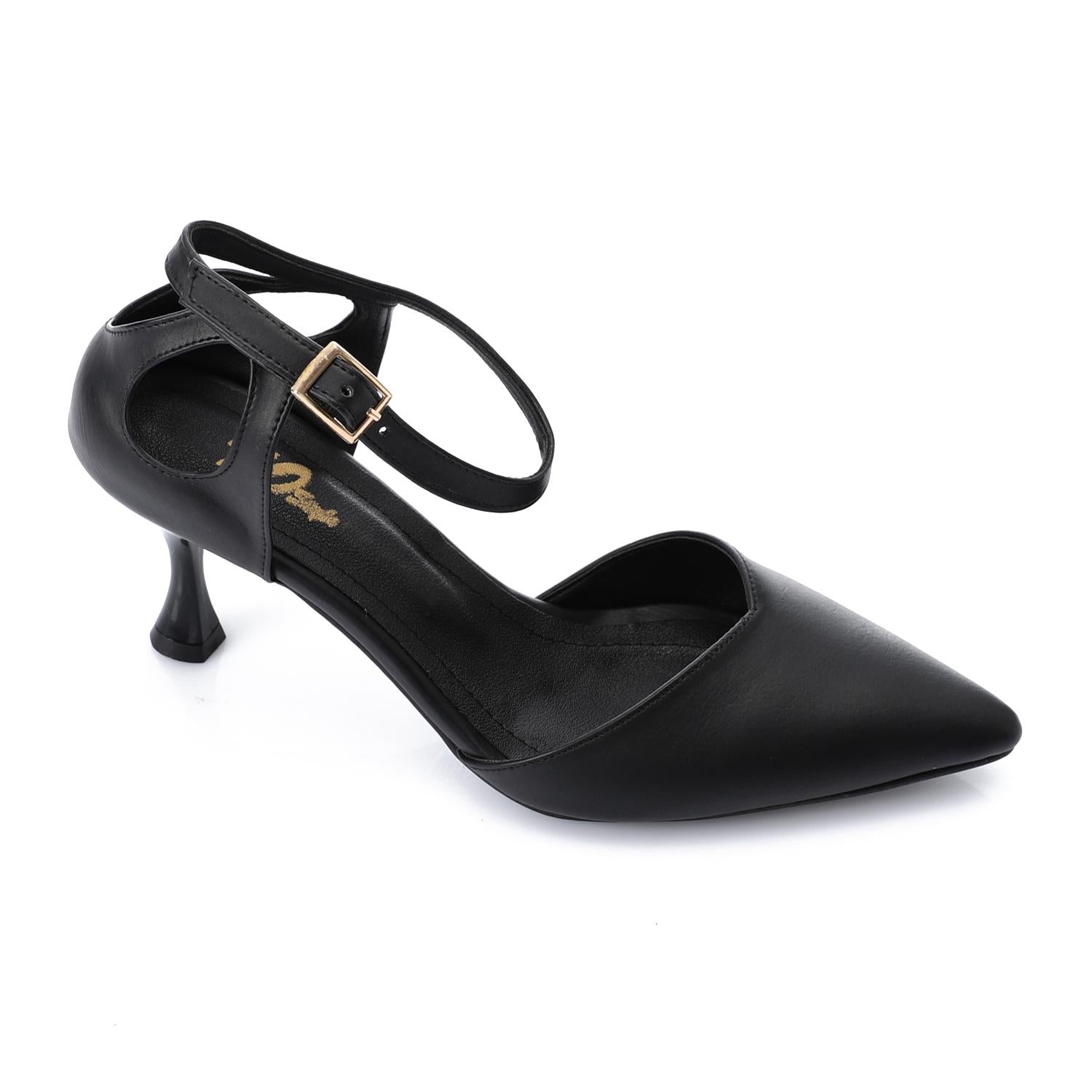 Women's High Heel Mule Sandals – Elegant Pointed Toe, Faux Leather Texture.