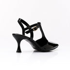 Women’s T-Strap Heeled Shoe – Glossy White – Perfect for Bridal & Elegant Occasions.