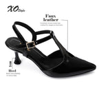 Women’s T-Strap Heeled Shoe – Glossy White – Perfect for Bridal & Elegant Occasions.