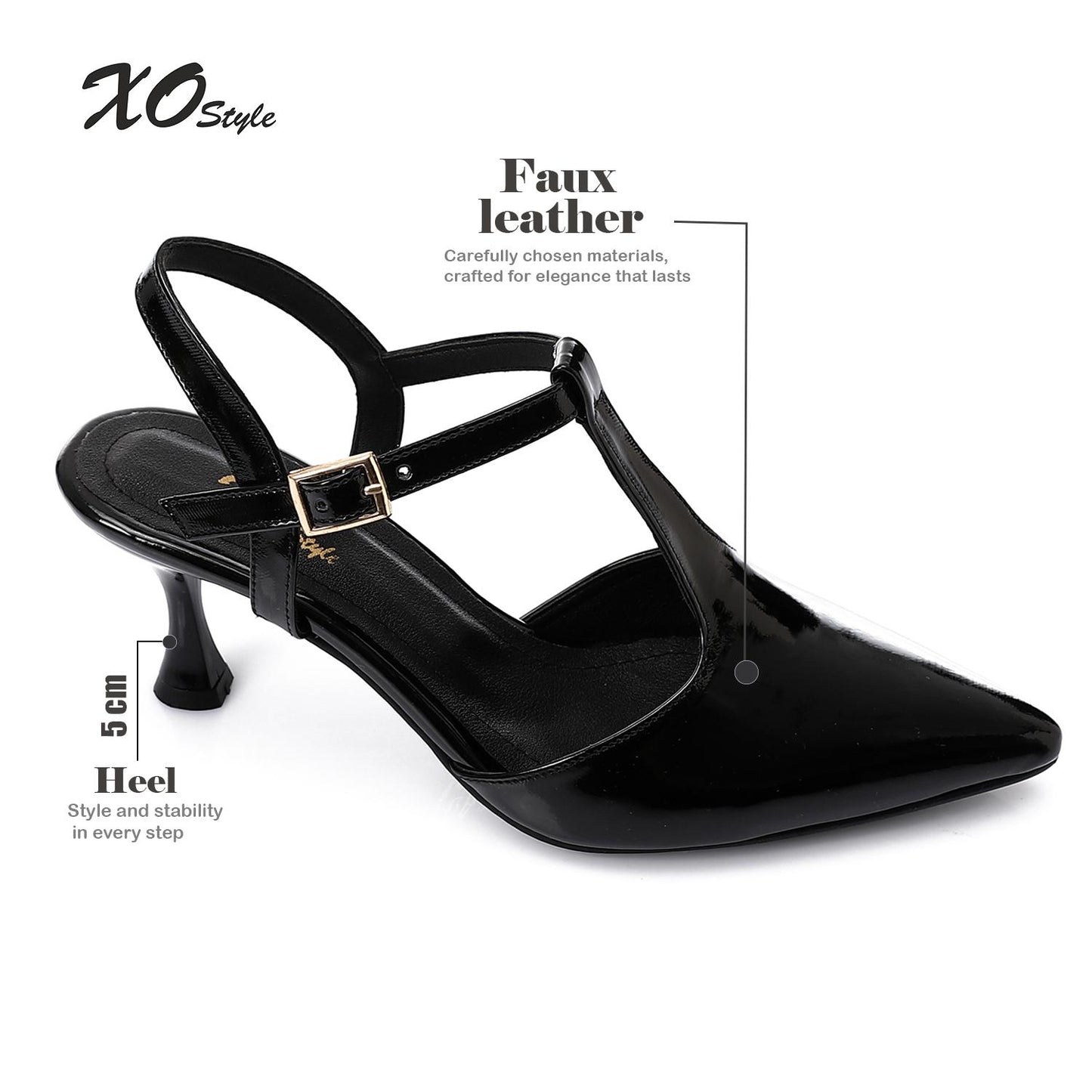 Women’s T-Strap Heeled Shoe – Glossy White – Perfect for Bridal & Elegant Occasions.