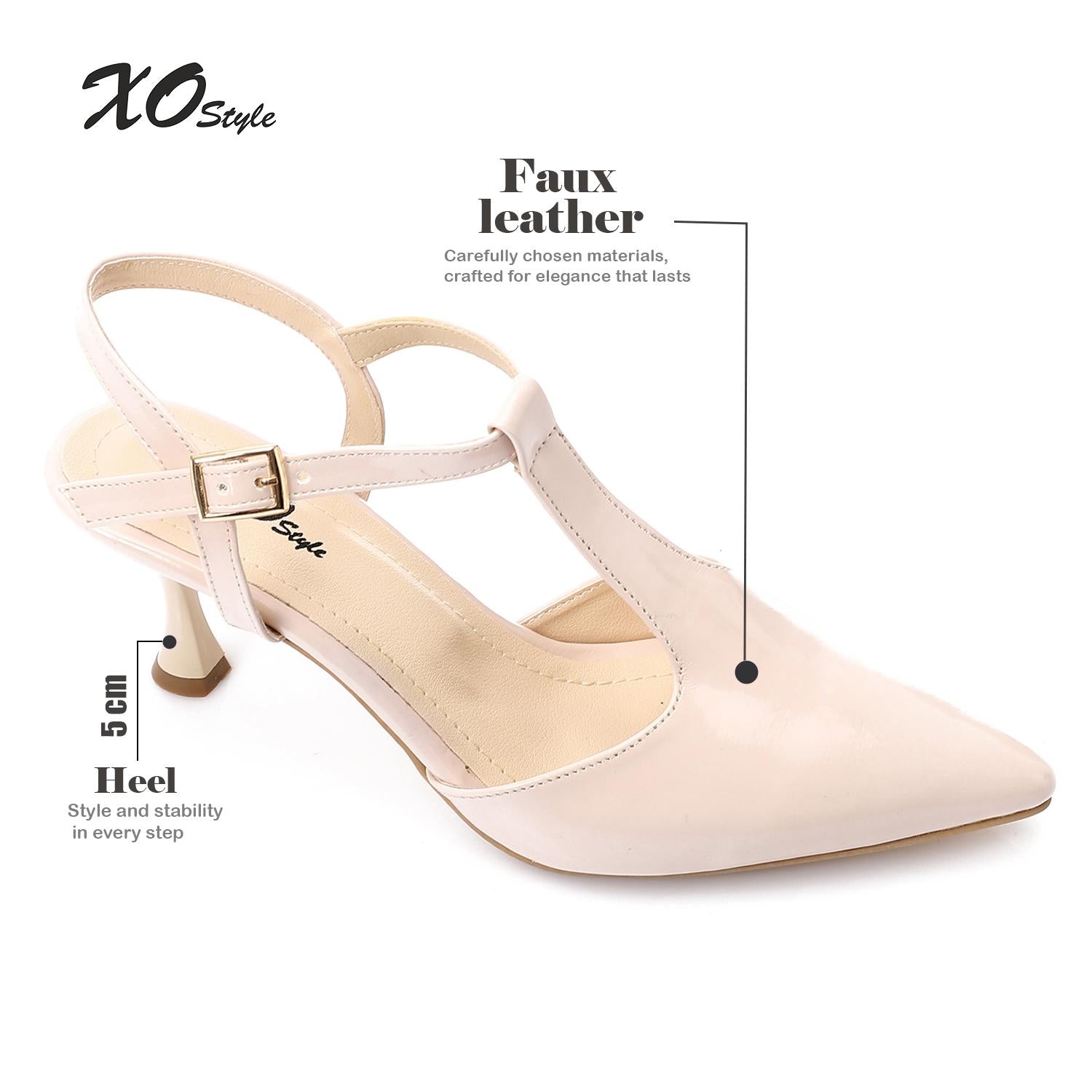 Women’s T-Strap Heeled Shoe – Glossy White – Perfect for Bridal & Elegant Occasions.