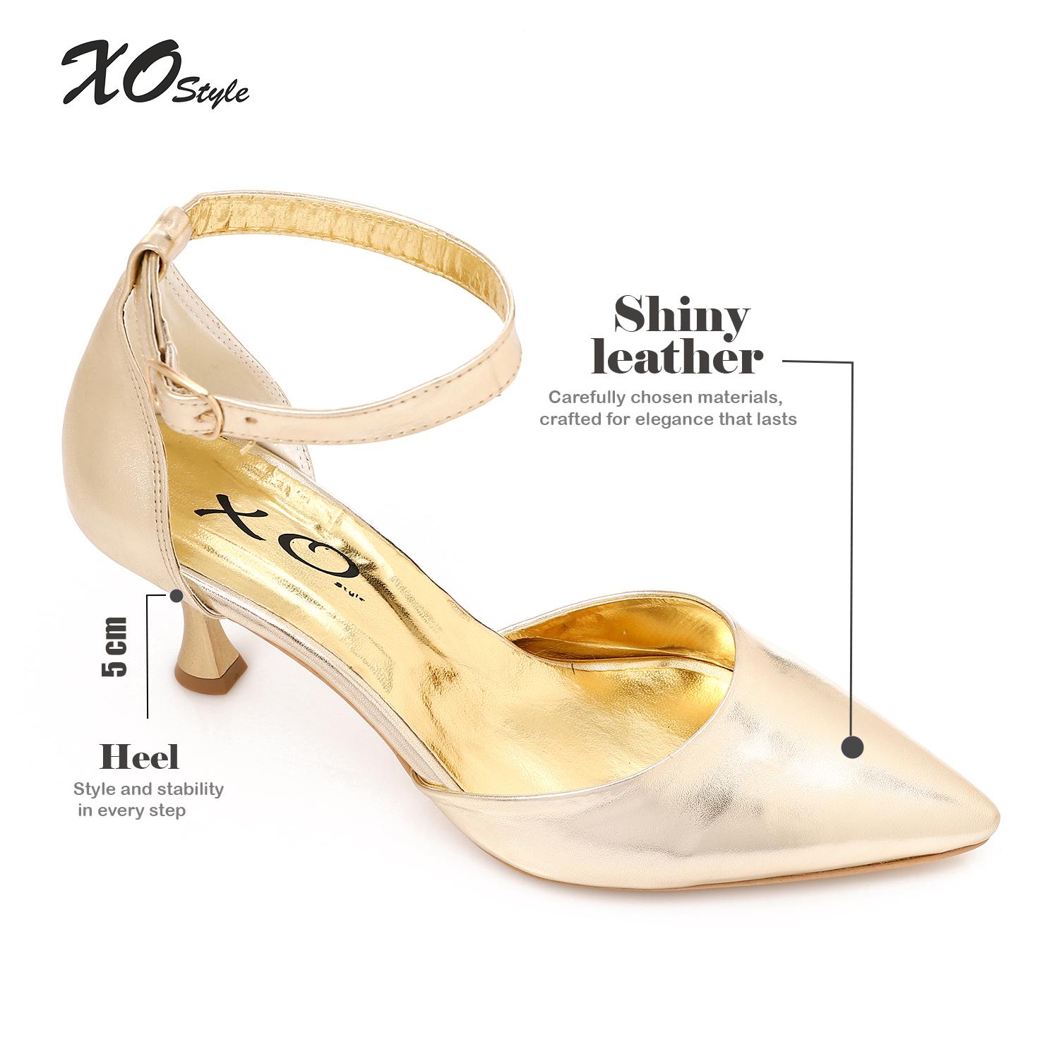 Patent Leather Kitten Heel Pointed Shoes