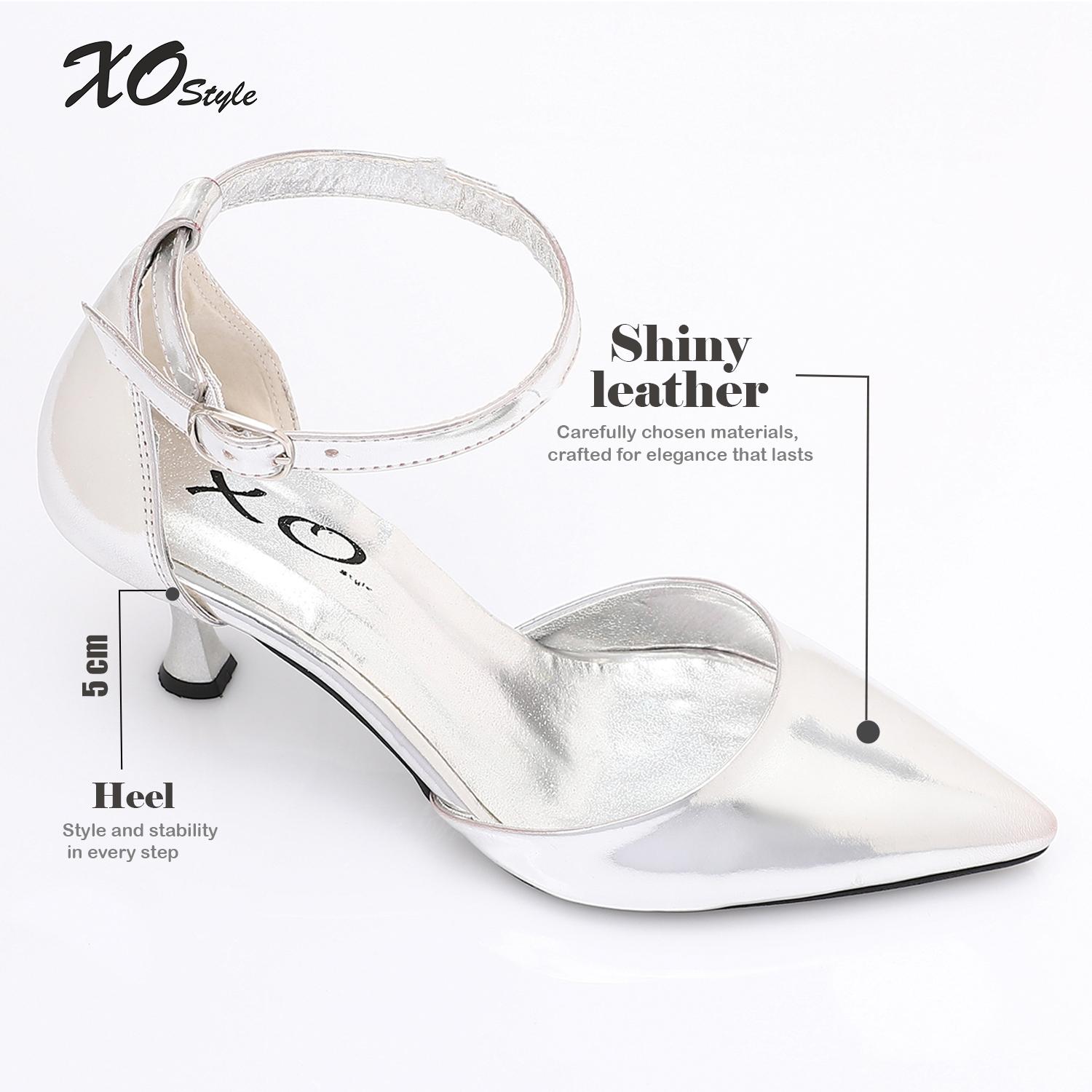 Patent Leather Kitten Heel Pointed Shoes