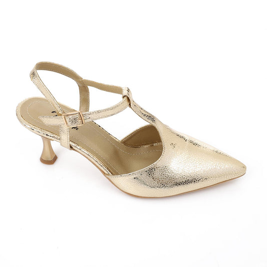 Elegant Smoky Women's Heeled Shoes with Pointed Toe and Stylish Block Heel.