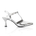 Elegant Smoky Women's Heeled Shoes with Pointed Toe and Stylish Block Heel.