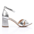 Women's Mid-Heel Sandal with Ankle Strap - Elegant and Comfortable Design.