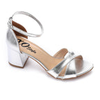 Women's Mid-Heel Sandal with Ankle Strap - Elegant and Comfortable Design.
