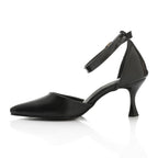 Patent Leather Kitten Heel Pointed Shoes