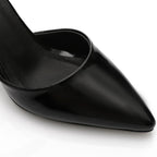 Patent Leather Kitten Heel Pointed Shoes