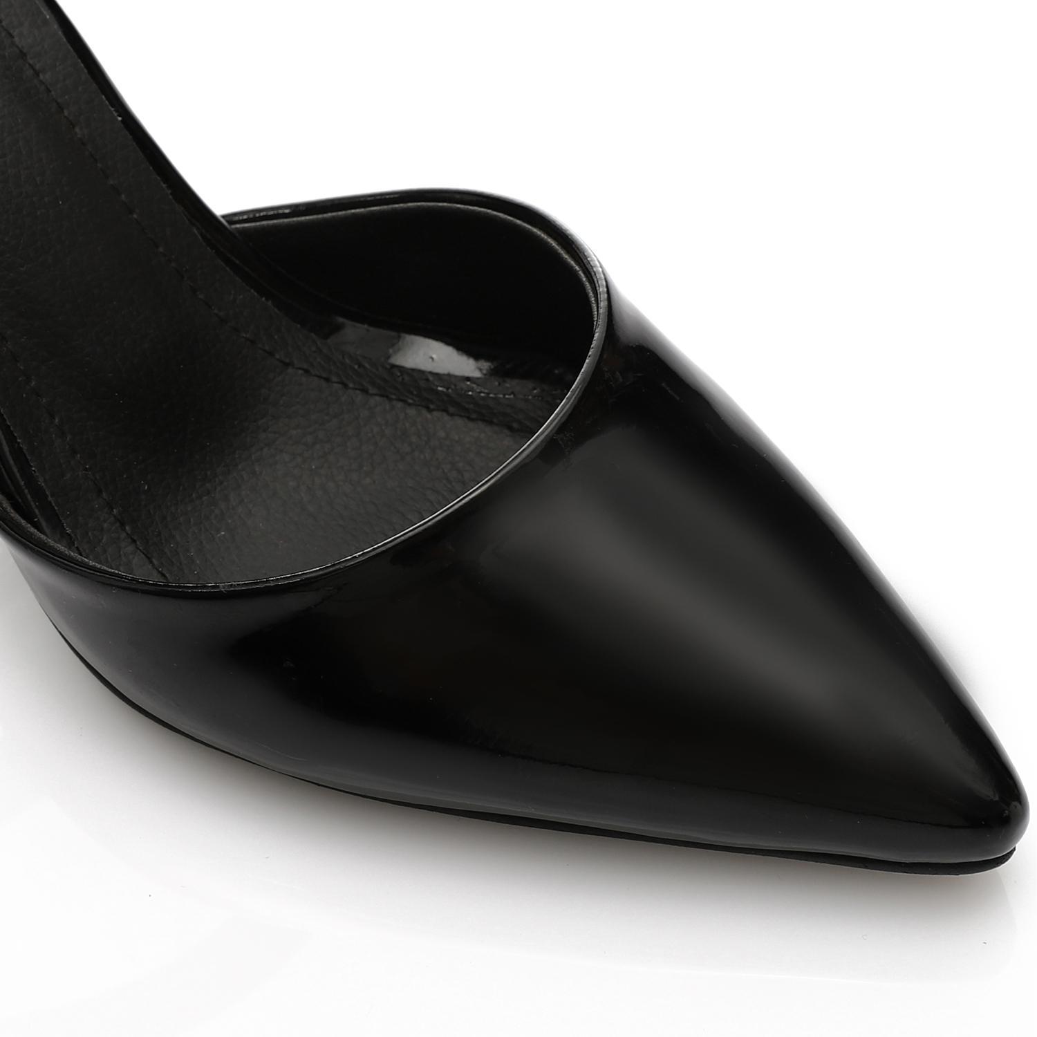 Patent Leather Kitten Heel Pointed Shoes