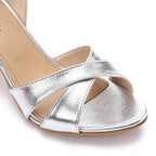 Women's Mid-Heel Sandal with Ankle Strap - Elegant and Comfortable Design.