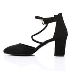Suede Block Heel