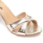 Women's Mid-Heel Sandal with Ankle Strap - Elegant and Comfortable Design.