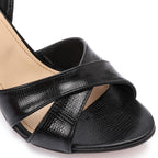 Women's Mid-Heel Sandal with Ankle Strap - Elegant and Comfortable Design.