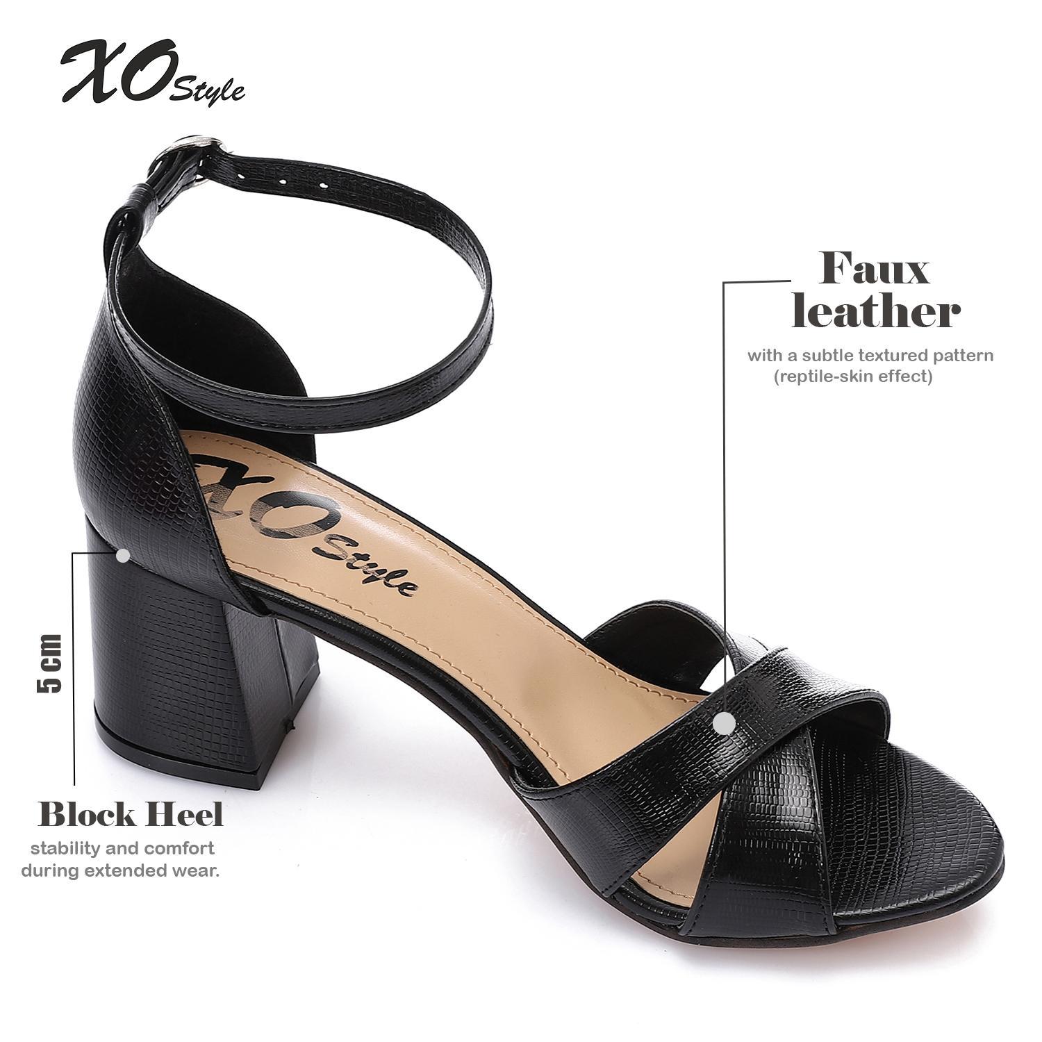 Women's Mid-Heel Sandal with Ankle Strap - Elegant and Comfortable Design.