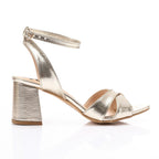 Women's Mid-Heel Sandal with Ankle Strap - Elegant and Comfortable Design.