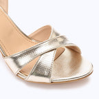 Women's Mid-Heel Sandal with Ankle Strap - Elegant and Comfortable Design.