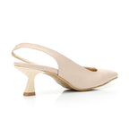 Leather Plain Slingback Pumps
