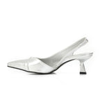 Leather Plain Slingback Pumps