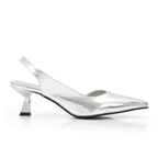 Leather Plain Slingback Pumps