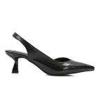 Leather Plain Slingback Pumps