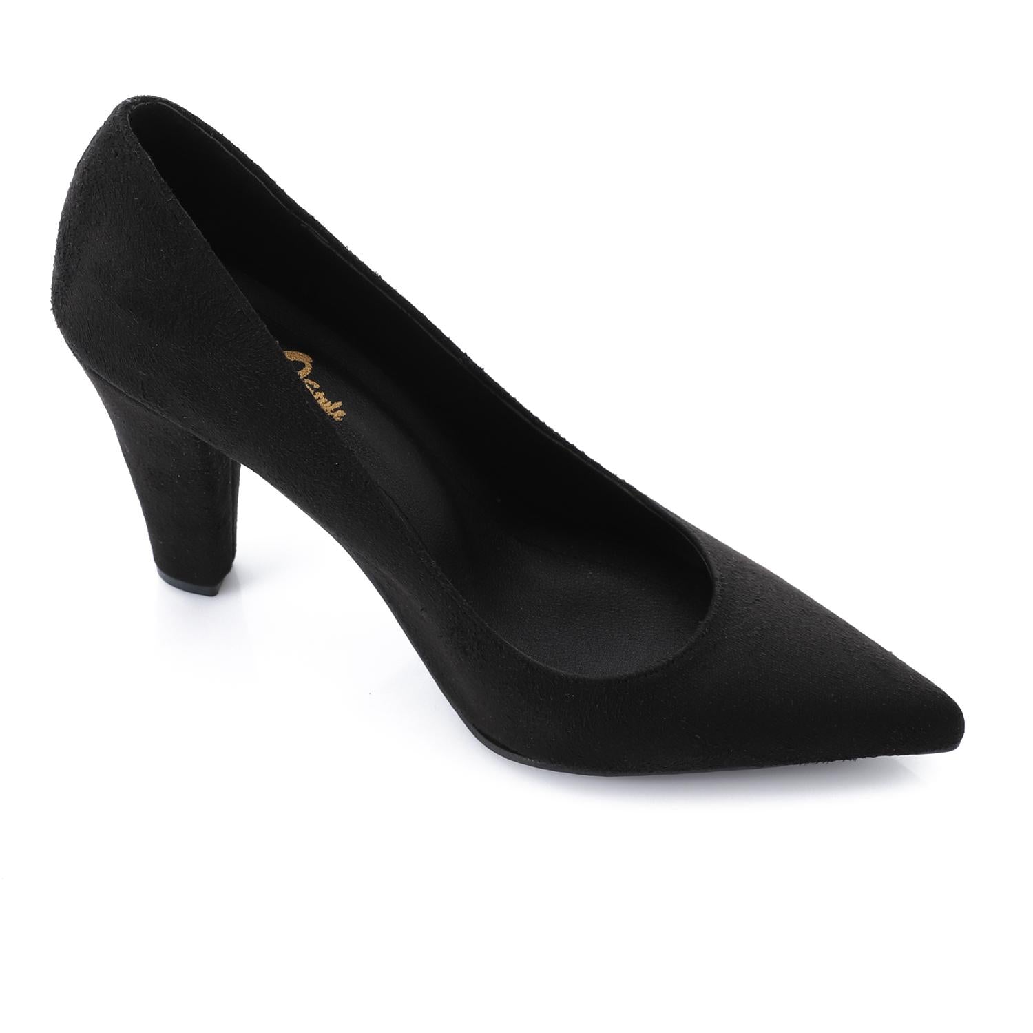 Women's High Heel Mule Sandals – Elegant Pointed Toe, Suede Leather Texture 9CM.