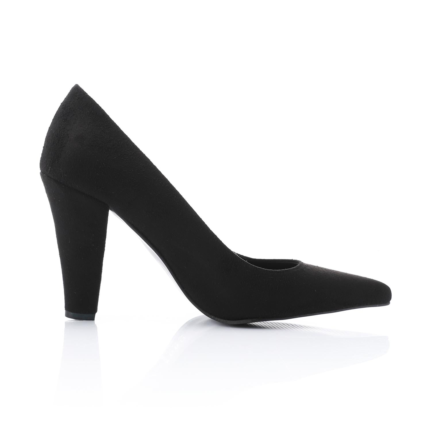 Women's High Heel Mule Sandals – Elegant Pointed Toe, Suede Leather Texture 9CM.