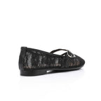 Lace Ballet Flats with Bow 1396