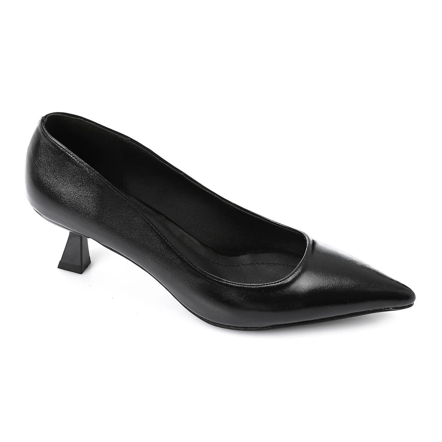 Leather Plain Slingback Pumps