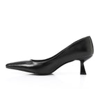 Leather Plain Slingback Pumps