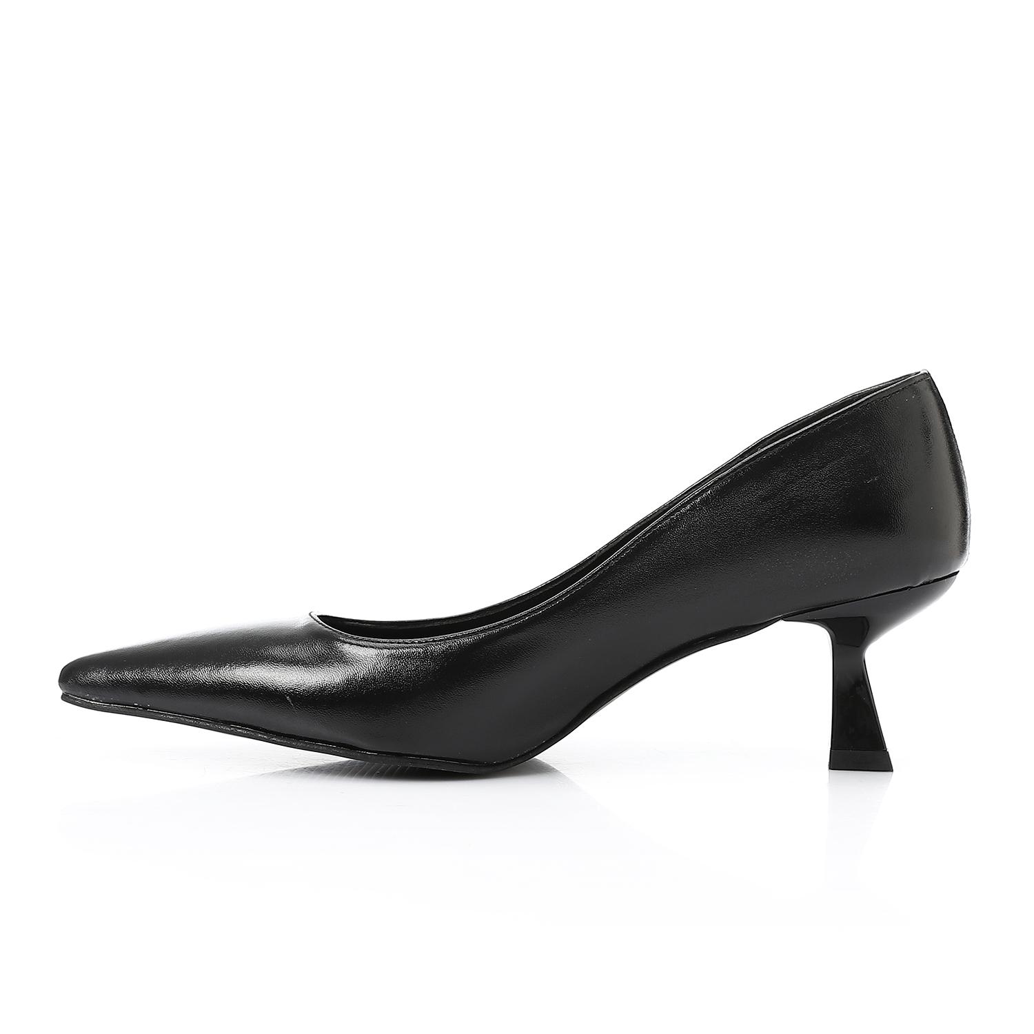 Leather Plain Slingback Pumps