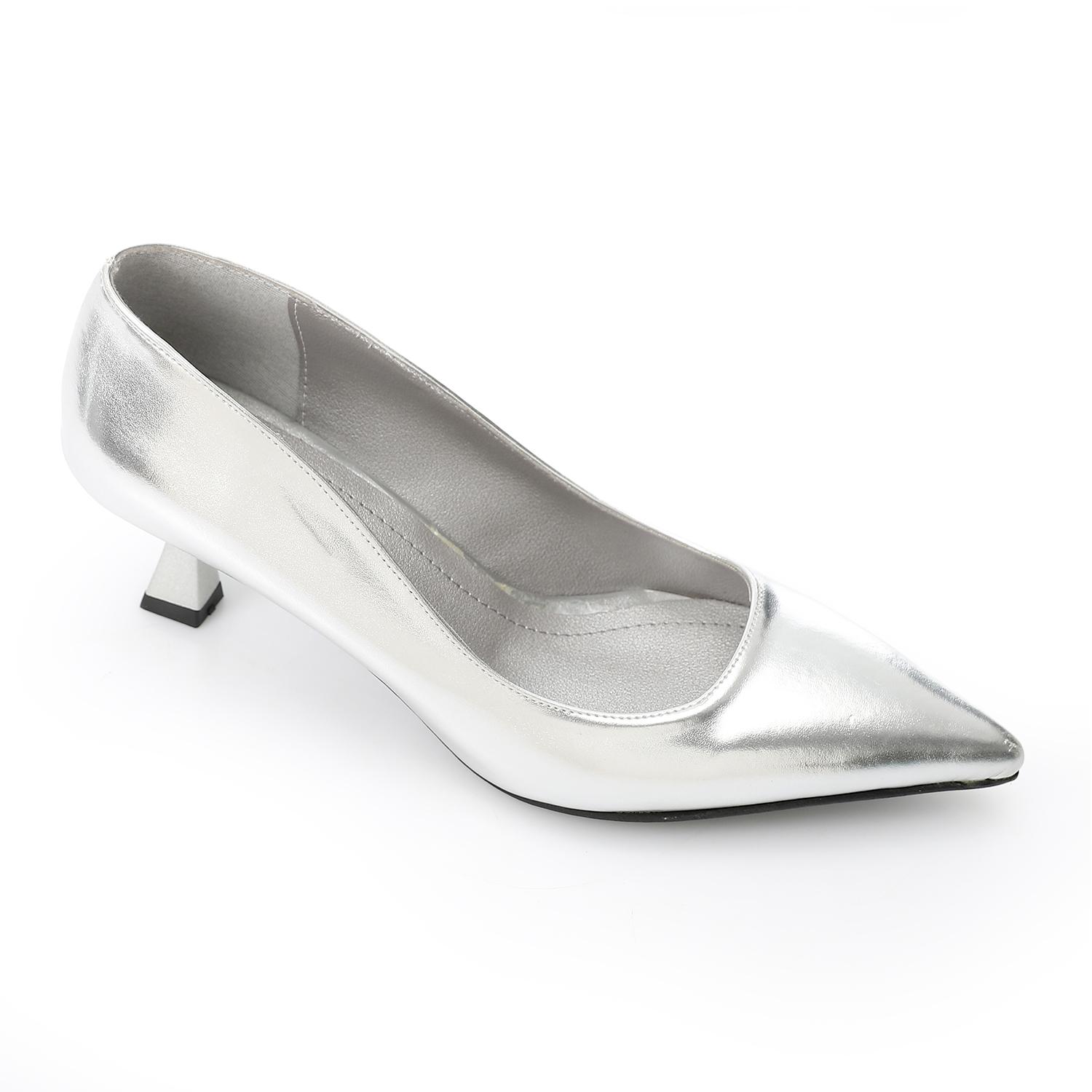 Leather Plain Slingback Pumps