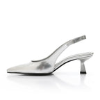 Leather Plain Slingback