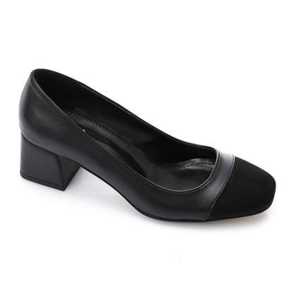 Women’s Block Heel Pumps – Tan Comfortable Elegant.