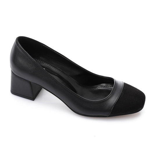 Women’s Block Heel Pumps – Tan Comfortable Elegant.